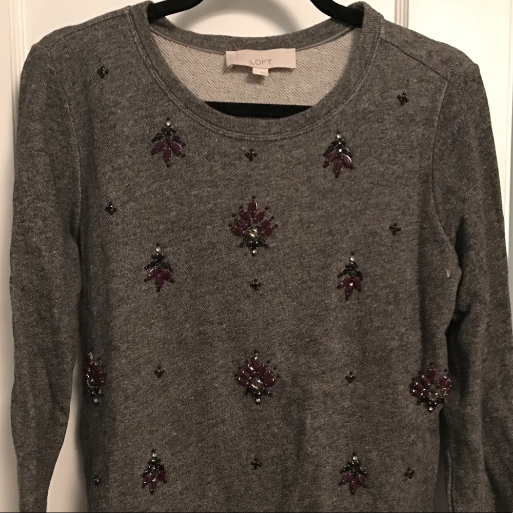 Loft Jewel Detail Sweater